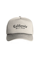 Load image into Gallery viewer, ECRU BORN & RAISED FOAM TRUCKER CAP
