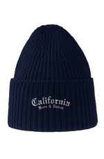 Load image into Gallery viewer, NAVY CALI Sustainable Chunky Rib Knit Beanie