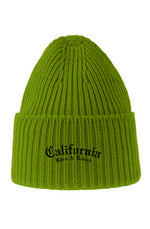 Load image into Gallery viewer, CALI ACID GREEN Sustainable Chunky Rib Knit Beanie
