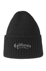 Load image into Gallery viewer, BLK CALI Sustainable Chunky Rib Knit Beanie
