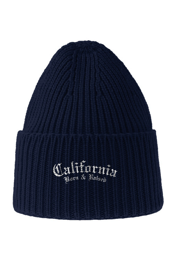 NAVY CALI Sustainable Chunky Rib Knit Beanie