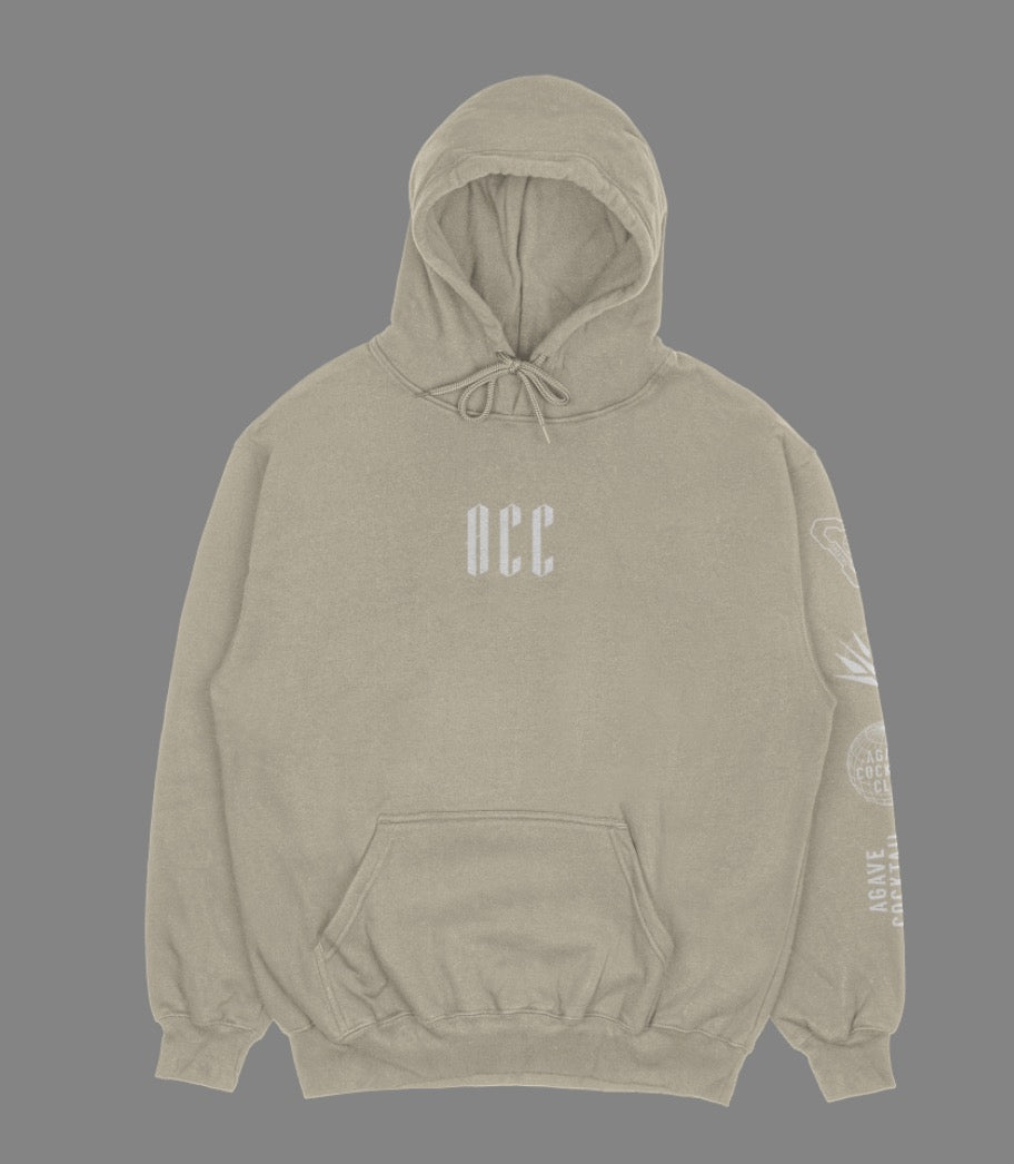 Loco Logos Heavyweight Hoodie Tan